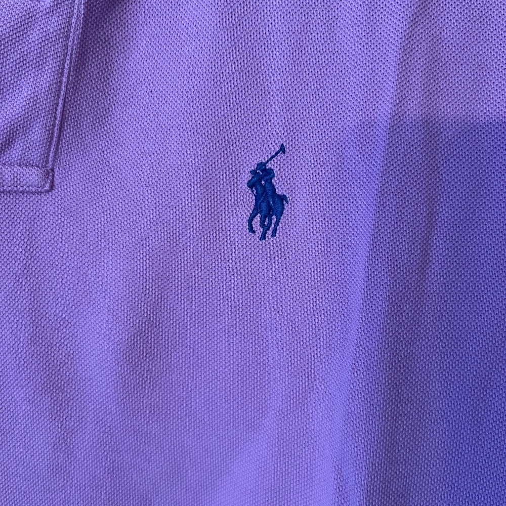 Ralph Lauren size medium classic fit short sleeve purple shirt blue pony - Picture 2 of 5